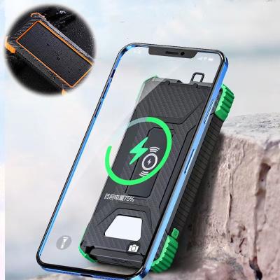 Китай 20000mah Outdoor Waterproof Mobile Phone Wireless Power Bank Solar Charger продается