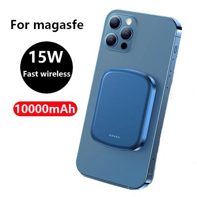 Cina Free logo PD20W mini 5000mah 10000mah 15W wireless magnetic power bank in vendita