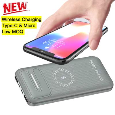 China Best Selling 20000mAh Wireless Charger Power Bank Portable Charger External Battery Pack Power Bank 10000mah for mobile phone for sale