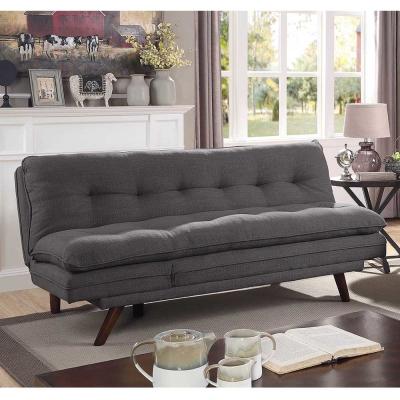 China Tufted Sofa futon, Gray Linen Fabric for sale