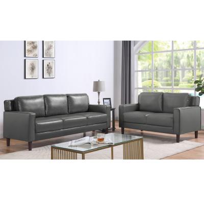 China 3 stukken sofa set, grijs faux leer Te koop