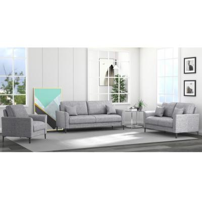 China 3 Piece Sofa set with Pillows, Light Gray Linen for sale