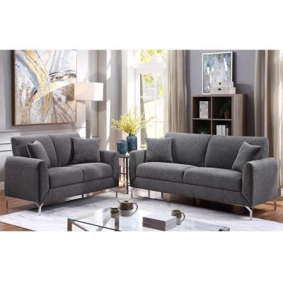 China 3 Piece Sofa set with Pillows, Gray Linen for sale