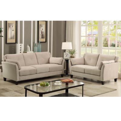 China 3 stukken sofa set, beige flannelette Te koop