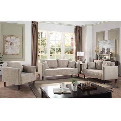 China 3 Piece Sofa set with Pillows, Light Gray Chenille for sale