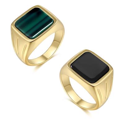 China New FASHIONABLE gold Ring Online Gold-Plated Retro Ring 18K seal ring for sale