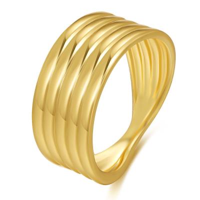 China Trendy Blogger Ring New Ring Hot Creative Stripe Ins Celebrity Knotted Ring for sale