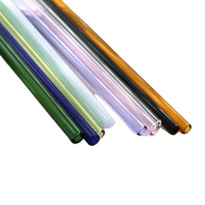 China Straw For Tumblers Color Disposable Glass Drinking Straws, Cold Drink Straws Color Glass Tumbler for sale