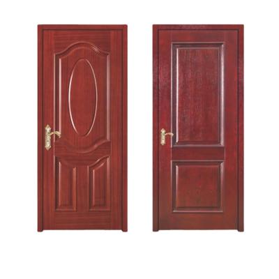 China Brick Red Double Door Modern Professional Made Double Door With Metal Door Handle for sale