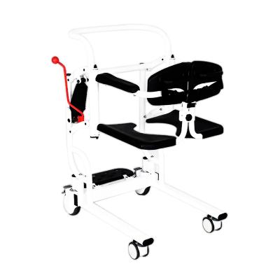 China 2.0 Steel Pipe + ABS Thick Chair Commode Shower Patient Lifting Transfer Chair for sale