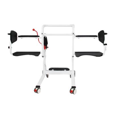 China Lightweight Professional Made Hydraulic Multifunctional Patient Lift Transfer Commode Chair Handicapped Transfer Lift Wheelchair for sale