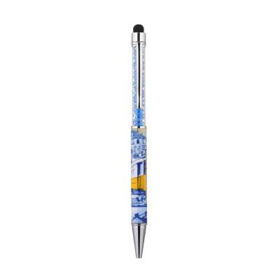 China 100% Custom Wholesale Custom Retractable Touch Screens GY218-3 Logo Rubber Coated Souvenir Metal Click Tip Pen With Stylus For Soft Touch Screens for sale