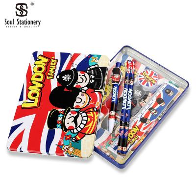 China Shape SS-WJ1005-9 London Tourist Souvenir Cardboard Stationery Set Original Design ODM Customize Tourist Souvenirs For Traveler for sale