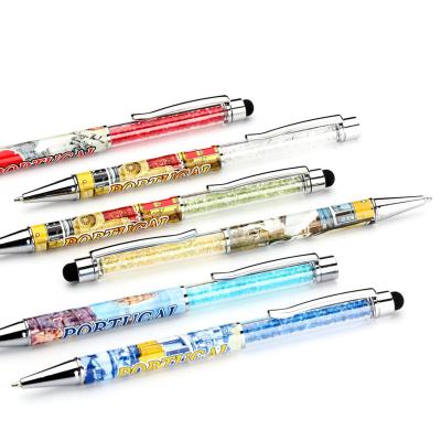 China 100% Custom Retractable Tip Pen With Stylus For Soft Logo Rubber Coated Souvenir Metal Thin Touch Screens Eco-friendly Click Wholesale for sale