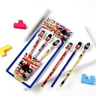 China Wholesale Top Original Design Pencil Eraser Office School Pencil Cardboard Souvenir Tourist Stationery Customize Standard Pencil Set for sale