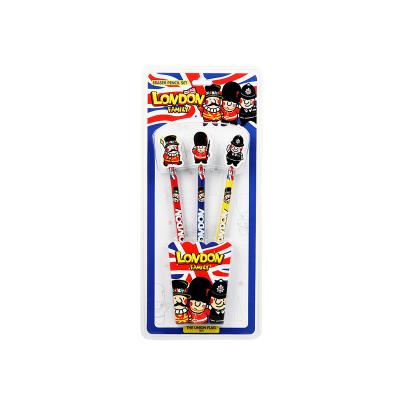 China Office School Pencil SS-WJ1009-3 Cardboard Pencil Eraser Top Original Design Souvenir Tourist Stationery Customize Standard Pencil Set for sale