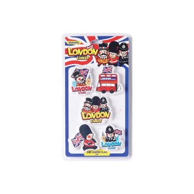 China Desktop Gum SS-WJ1003-6 Gum Set Double Blister Card Packed London Family Theme Original Design Souvenir Supplies Gum Tourist Set for sale