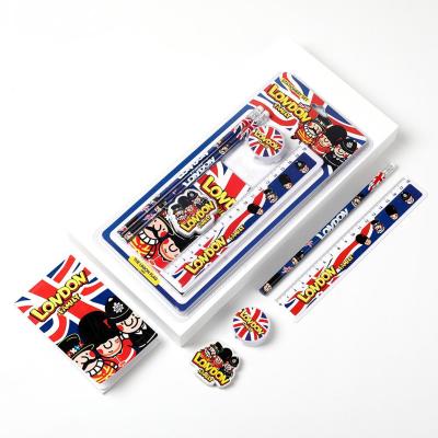 China Fashionable Hot Selling Cardboard Stationery Set London Family Theme Original Design Souvenir Tourist Supplies Customize Stationery Set for sale