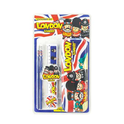 China SS-WJ1006-2 Fashionable Cardboard Stationery Set London Family Theme Original Design Tourist Souvenir Customize Stationery Set for sale