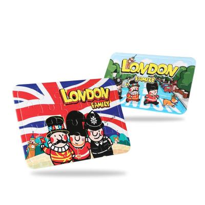 China Cartoon Toy Hot Selling Cardboard Puzzle London Theme Original Design Souvenir Tourist Supplies Customize Puzzle for sale