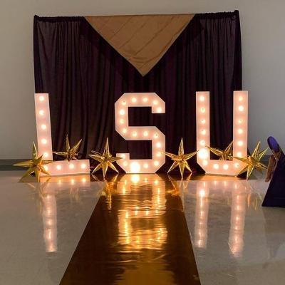 China Customized Size Stainless Steel LED Marquee Letters for Outdoor Wedding Party Display for sale