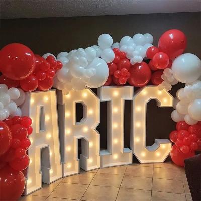 China LED Bulb Sign Letter for Wedding Birthday Events With Stainless Steel Marquee Letters for sale