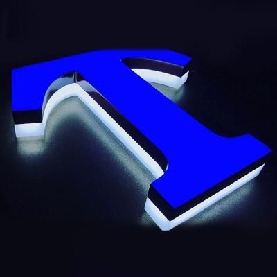 China Letras de sinalização de retroiluminação de metal personalizadas LED 3D sinalização iluminada para publicidade à venda