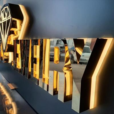 China PC Acrylic 3D Letters LED Illuminated Back Lit Advertising Board for Outdoor at 28C for sale