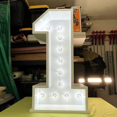 China Customized Big Wedding Letters 12V Input Voltage Party Marquee Decoration with Lights for sale