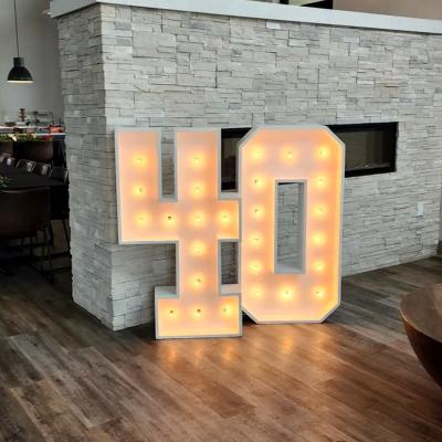 China Led Numbers Giant Light Up Letters Led Marquee Alphabet Letters for Birthday Decor Party for sale