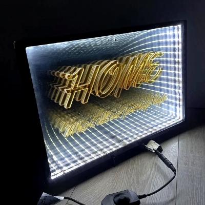 Chine Verre trempé miroir 3D acrylique effet d'infini miroir 3D LED avec tension d'entrée 12V à vendre