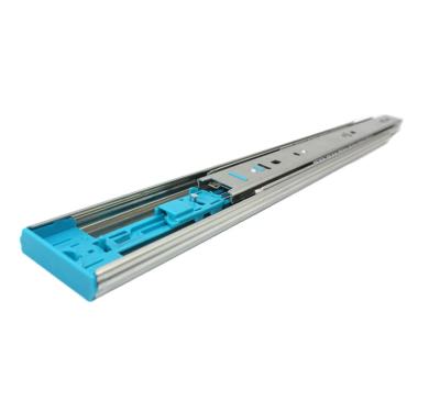 China Modern Zinc Ball Bearing Full Push Extension 3 Fold Open Telescopic Drawer Slide for sale