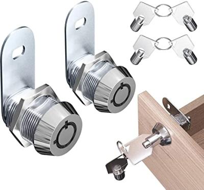 China Contemporary Cam Lock Security Keyed Alike Chrome Tubular Finish Furniture Cabinet Box Door Custom Cylinder Lock for sale