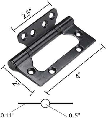 China Contemporary Non-Mortise Door Hinges - Black Smooth Heavy Duty Motion Stainless Steel Subbed Butterfly Hinges for sale