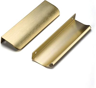 China Easy Installation Gold Cheap Brushed Cabinet Pulls Kitchen Hardware Cabinet Pulls Square Bar Pulls Drawer Handle for sale