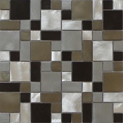 China 300x300mm mosaic tile mania,aluminum mosaic wall tile,black color for sale