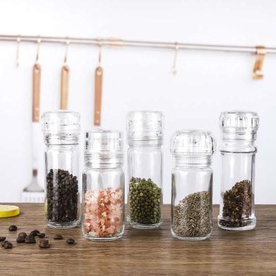 China Sustainable European Quality Customized Salt And Pepper Grinder Glass Jar for sale