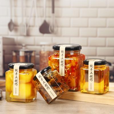 China Sustainable Factory Produced Wholesale Square Empty Packing Honey Glass Jars for sale