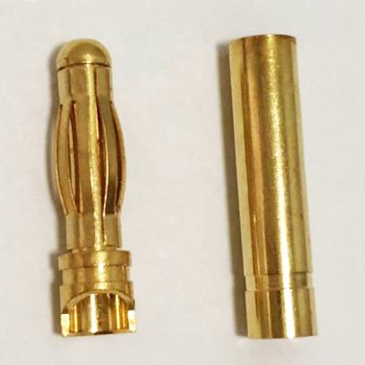 China audio & Visual competitive price 24k gold 4mm banana plug brass electric plug for ecg for sale