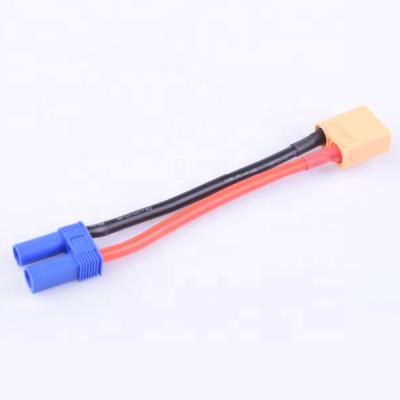 China Vehicles & Remote Control Toys XT60 XT90 to EC3 EC5 Connector Extension Converter Male Female Adapter with 12AWG 14AWG Silicone Cable for Quadcopter Car Toy for sale