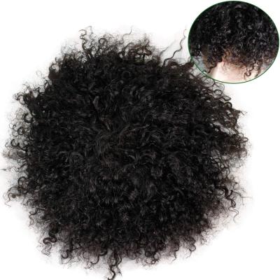 China Virgin 100% Remy Human Hair New Toupee For Men European Wig Systems Replacement Human Hair Curly Wig for sale