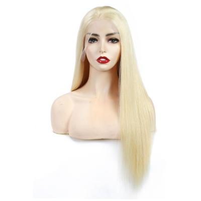 China Remy 613 Human Hair Straight Wigs 100% Virgin Blonde Straight Wig Pre Plucked With Baby Hair 150% Density Blonde Wig Long Straight for sale