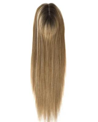 China Virgin 100% Remy Human Hair Hot Selling Clip In Human Hair Topper Hairpiece With Bangs Straight 100% Remy Human Hair Toupee For Lady Easily Dyed And Change Design for sale