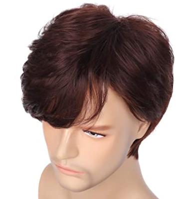 China 2021 High Quality Natural Hair Men Wig Breathable Thin Skin Pu 100% Real Hair Thin Skin Toupee For White Men for sale