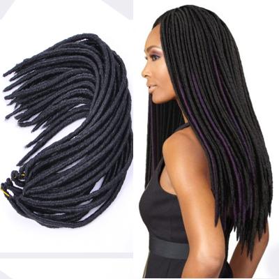 China 100 Silk 18 Inches 6 Pac Ombre Faux Locs Crochet Locs Straight Hair Ombre Goddess Hot Water Setting Soft Dreadlocks Extensions for sale