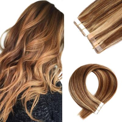 China 100% Remy Virgin Brazilian Human Hair Double Drawn Human Hair Tape In Hair Extensions for sale