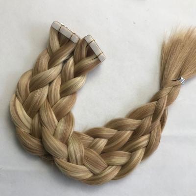 China Wholesale Unprocessed 100% European Virgin Human Hair Raw Unprocessed Double Ended Invisible Tape In Hair Extension for sale