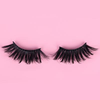 China 5d 25mm winged hair to hair products boxes mink wholsale luxury fluffy eyelash customized seller for sale