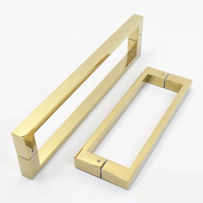 China Modern many styles can be customized stainless steel glass door handle bathroom door handle office square o type door handle for sale