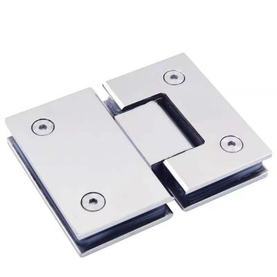 China Modern 304 Zinc Alloy Hinges / Stainless Steel Shower Hinges For Glass Door Bathroom Clip for sale